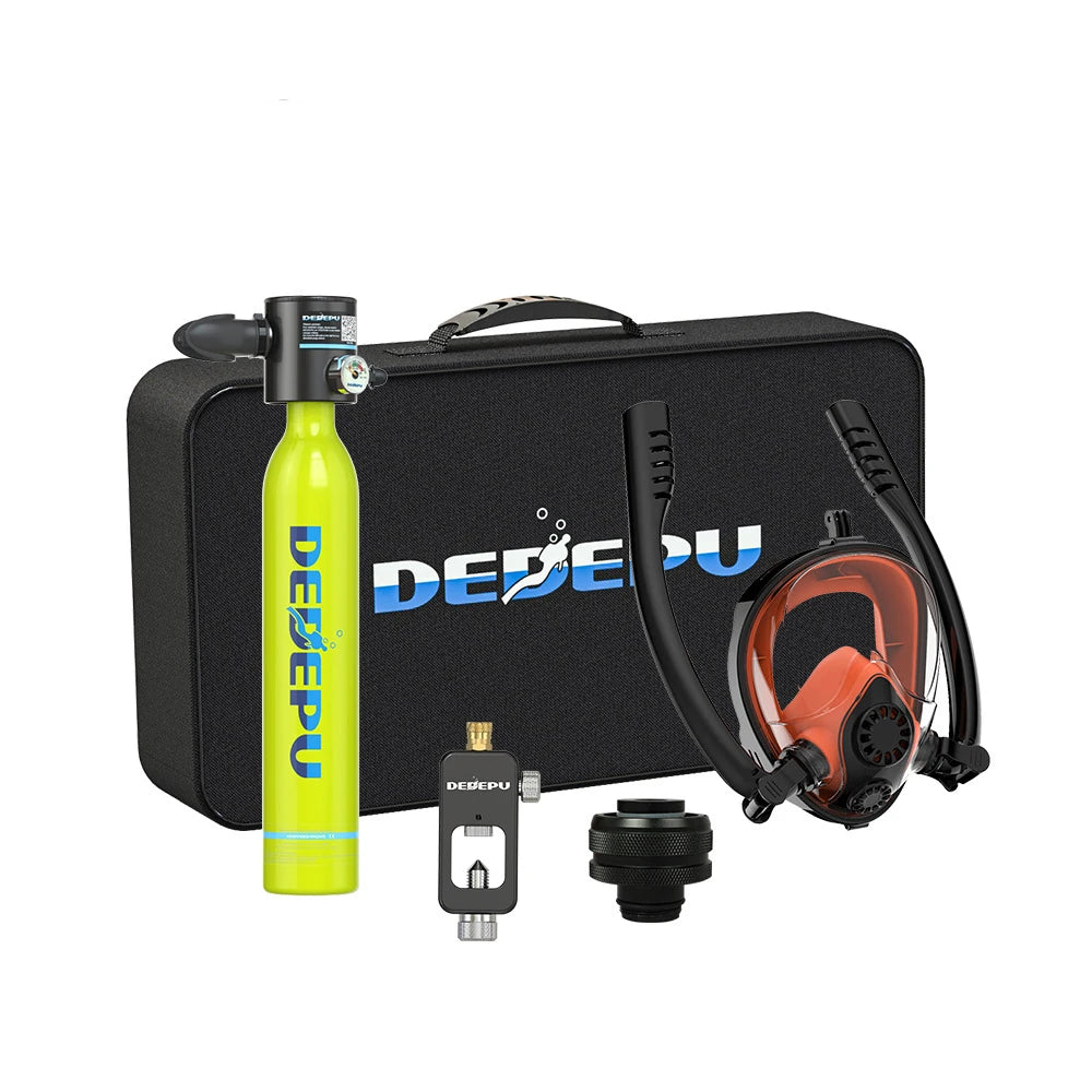 [US Direct]  S3000PLUS-A 0.5L Scuba Tank 10-15 Minutes Underwater Outdoor Mini Dive Scuba Cylinder Diving Air Tank with Snorkel Mask Adapter