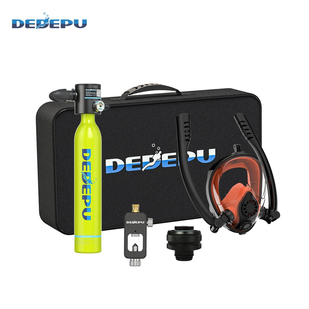 [US Direct]  S3000PLUS-A 0.5L Scuba Tank 10-15 Minutes Underwater Outdoor Mini Dive Scuba Cylinder Diving Air Tank with Snorkel Mask Adapter